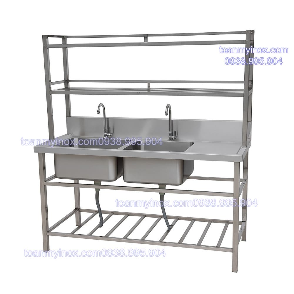 chậu rửa inox có kệ (2)